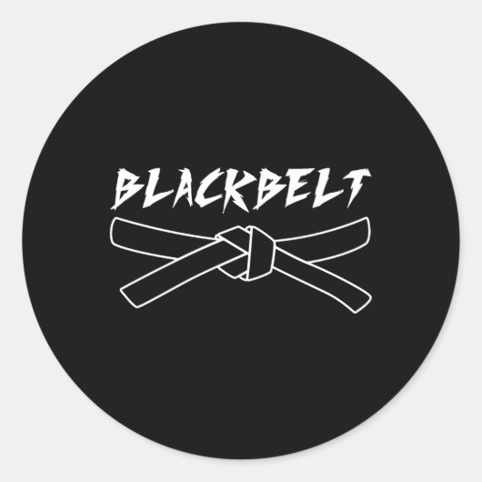 Mial Karate Black Belt Runder Aufkleber (Vorderseite)