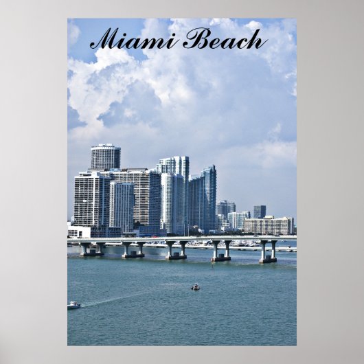 Miam Beach Skyline Poster (Vorne)