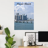 Miam Beach Skyline Poster (Heimbüro)