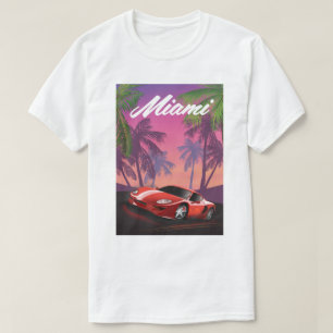 Miami 1990er Jahre Sportwagen T-Shirt