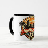 Miami 2026 Weltmeisterschaft Austragungsort Sunset Tasse (Vorderseite Links)
