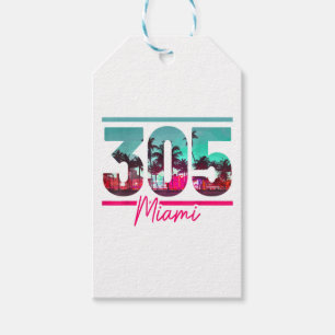 Miami 305 Area Code Florida Vintag Palmen Trees Pr Geschenkanhänger