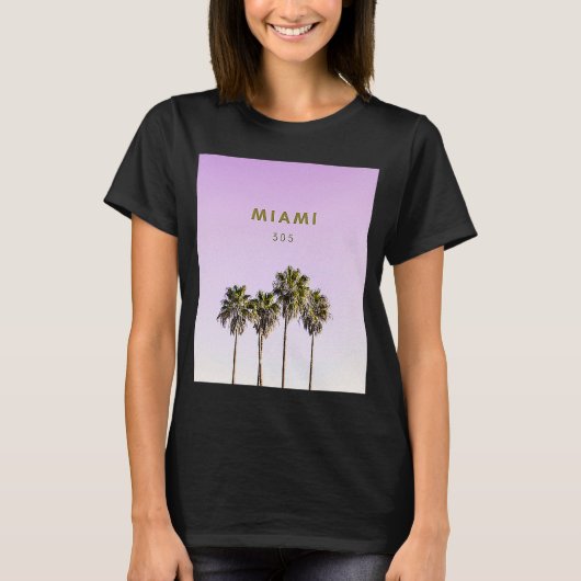 Miami 305 Palm Tree T-Shirt (Vorderseite)