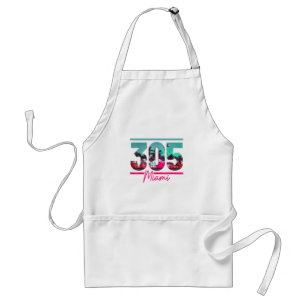 Miami 305 Vorwahl Florida Vintage Palmen Stolz Schürze