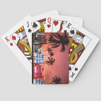 Miami Abend Skyline Playing Cards Spielkarten