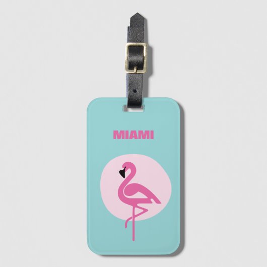 Miami Acrylic Luggage Tag Gepäckanhänger (Vorderseite Vertikal)