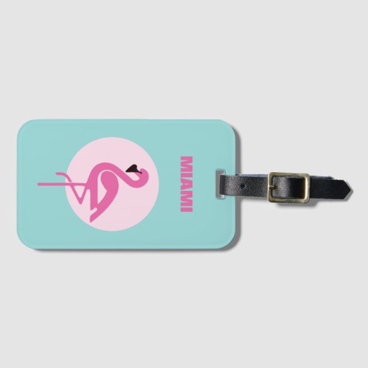Miami Acrylic Luggage Tag Gepäckanhänger (Vorderseite (Horizontal))