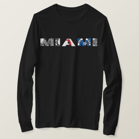 Miami Anni Long ärmeliger T - Shirt (Design vorne)