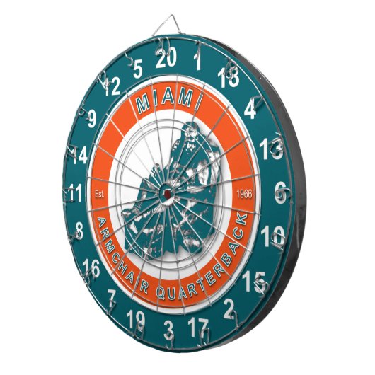 Miami Armchair Quarterback Football Dartboard Dartscheibe (Vorderseite rechts)