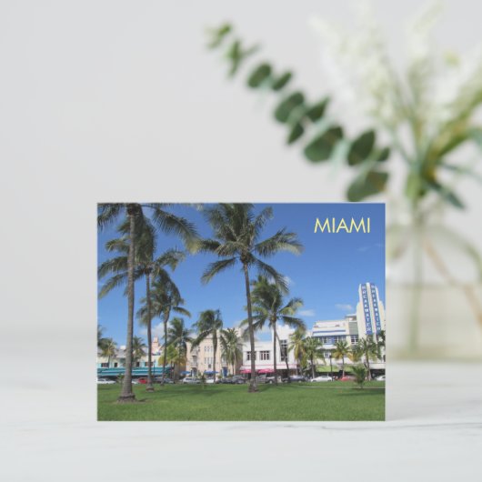 Miami Art Deco Postcard 5 Postkarte (Stehend Vorderseite)