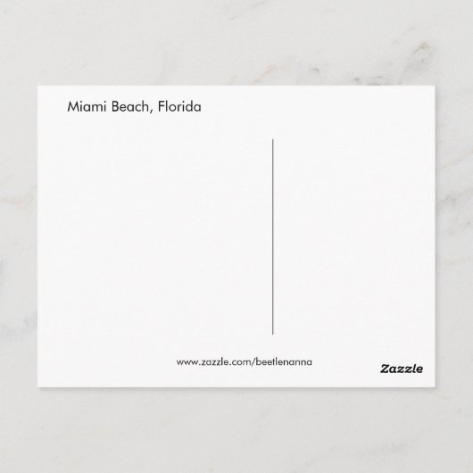 Miami Art Deco Postcard 5 Postkarte (Rückseite)