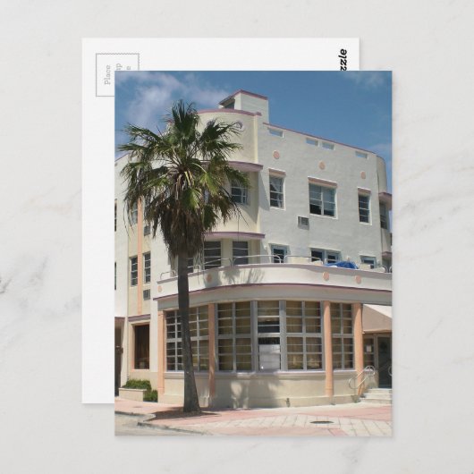 Miami Art Deco Postkarte (Vorne/Hinten)