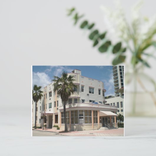 Miami Art Deco Postkarte (Stehend Vorderseite)