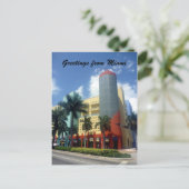 Miami Art Deko Postkarte (Stehend Vorderseite)