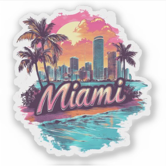 Miami Aufkleber (Vorderseite)