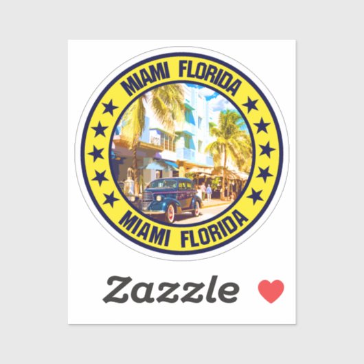 Miami Aufkleber (Blatt)