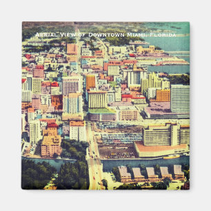 Miami aus den 60er Jahren (Innenstadt, Brickell) F Magnet