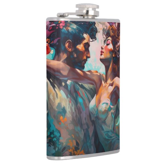 Miami Bachata Dance Traumgemälde Flachmann (Rechts)