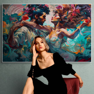 Miami Bachata Dance Traumgemälde Poster