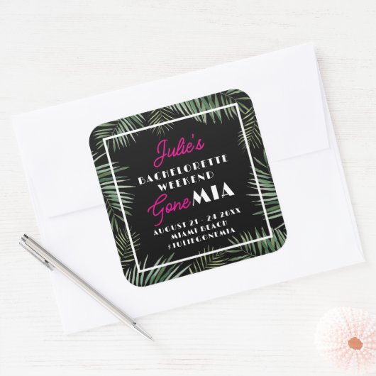 Miami Bachelorette Party Weekend Stickers (Umschlag)