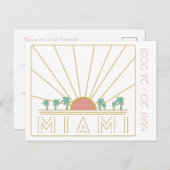 Miami Bachelorette Postcard Postkarte (Vorne/Hinten)