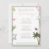 Miami Bachelorette Weekend Itinerary Einladung (Vorderseite)