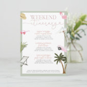 Miami Bachelorette Weekend Itinerary Einladung (Stehend Vorderseite)