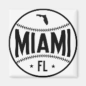 Miami Baseball Themed Magnet (Vorne)