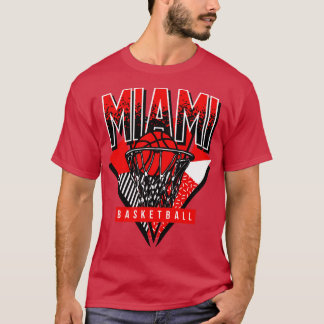 Miami Basketball 90er-Rückspiel T-Shirt