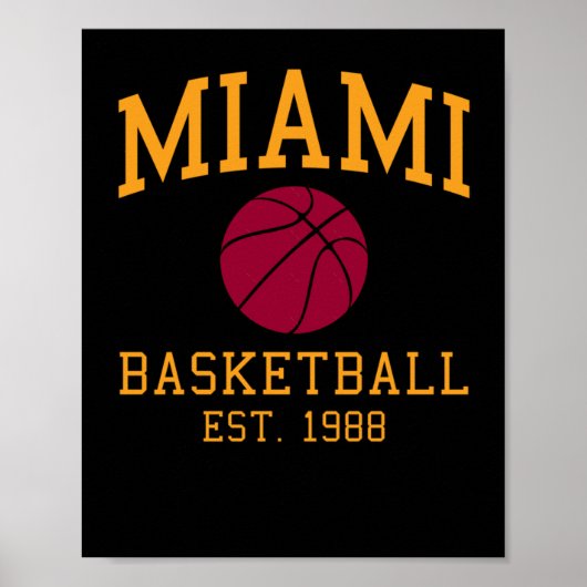Miami Basketball Poster (Vorne)