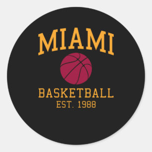 Miami Basketball Runder Aufkleber