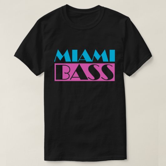Miami Bass 80er Retro T-Shirt (Design vorne)