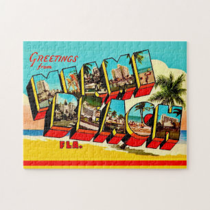 Miami Beach 11x14 Postkarte Puzzle