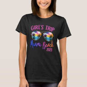 Miami Beach 2023 Mädchen-Trip Sonnenbrille Sommer  T-Shirt