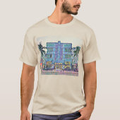 Miami Beach Art Deco Hotel Malerei 2 T-Shirt (Vorderseite)