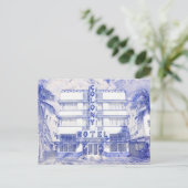 Miami Beach Art Deco Hotel Pen Postkarte (Stehend Vorderseite)