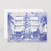 Miami Beach Art Deco Hotel Pen Postkarte (Vorne/Hinten)