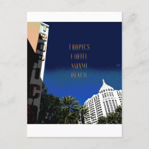 Miami Beach Art Deco Poster Postkarte