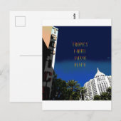 Miami Beach Art Deco Poster Postkarte (Vorne/Hinten)