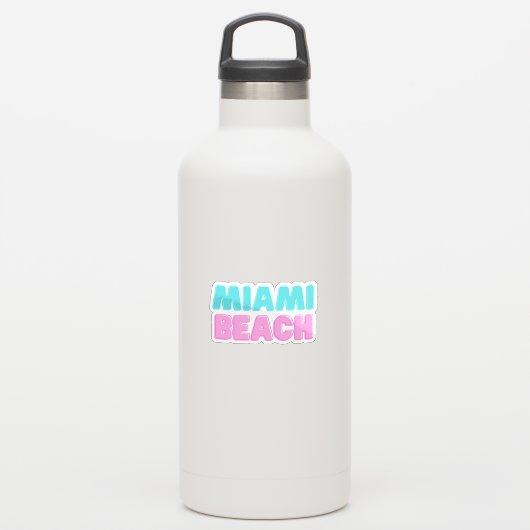 Miami Beach Aufkleber (Wassserflasche)