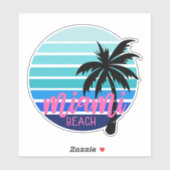 Miami Beach Aufkleber (Blatt)