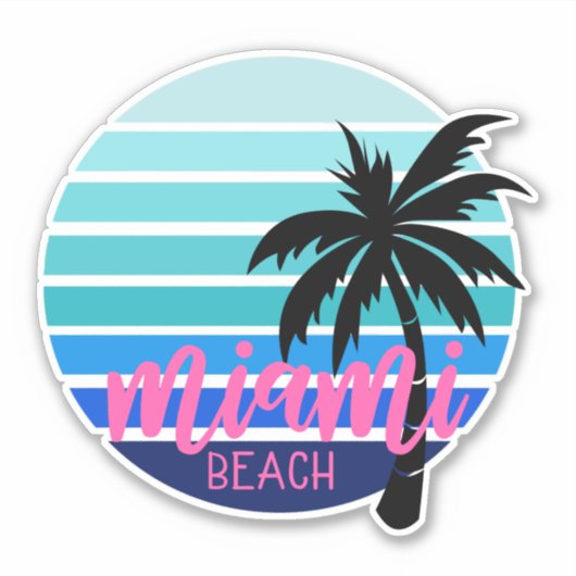Miami Beach Aufkleber (Vorderseite)