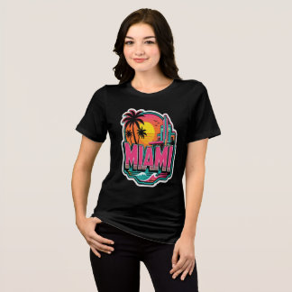 Miami Beach Babe Mädchen-Shirt Tri-Blend Shirt
