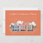 Miami Beach Bachelorette Weekend Einladung (Vorderseite)