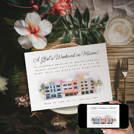 Miami Beach Bachelorette Weekend Einladung