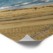 Miami Beach Blue Waves Ozean Horizontale Landschaf Poster (Ecke)