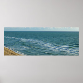 Miami Beach Blue Waves Ozean Horizontale Landschaf Poster