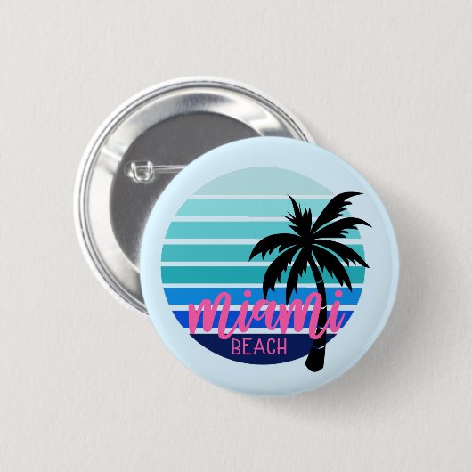 Miami Beach Button (Vorne & Hinten)