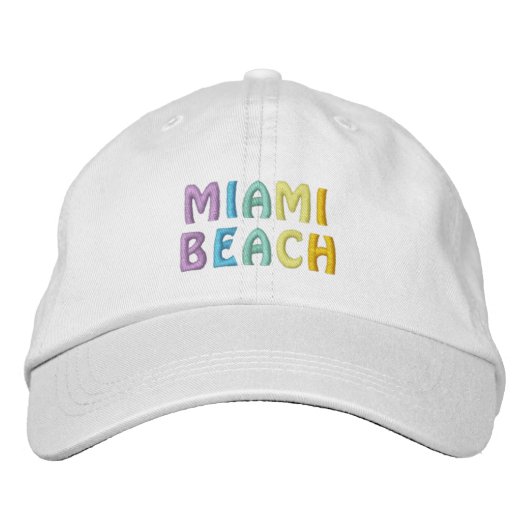 MIAMI BEACH Cap Bestickte Kappe (Vorderseite)
