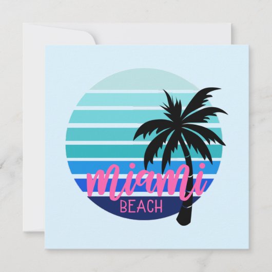 Miami Beach Dankeskarte (Vorderseite)